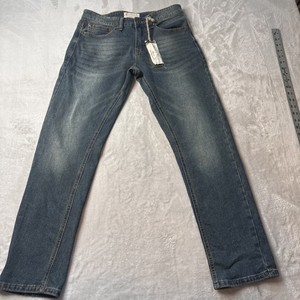 NWT Smith & Mills Jeans 30x30 Stretch Blue Denim Cowboy Core Western Mid Rise